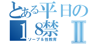 とある平日の１８禁Ⅱ（ソープ＆性教育）