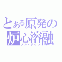 とある原発の炉心溶融（メルトダウン）