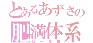 とあるあずさの肥満体系（ビール腹）