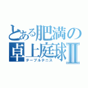 とある肥満の卓上庭球Ⅱ（テーブルテニス）