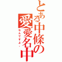 とある中條の愛愛名中（なんですよ。）