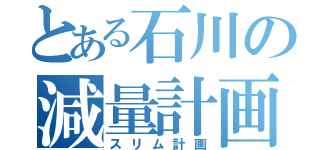 とある石川の減量計画（スリム計画）