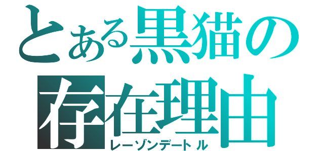 とある黒猫の存在理由（レーゾンデートル）