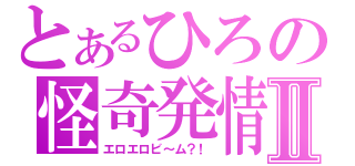 とあるひろの怪奇発情Ⅱ（エロエロビ～ム？！）