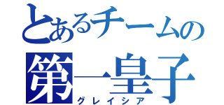 とあるチームの第一皇子（グレイシア）