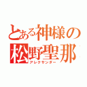 とある神様の松野聖那（アレクサンダー）