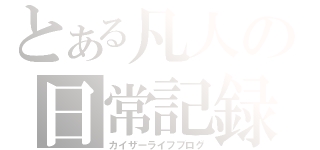 とある凡人の日常記録（カイザーライフブログ）