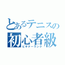 とあるテニスの初心者級（ビギナーランク）