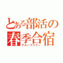 とある部活の春季合宿（グループツアー）