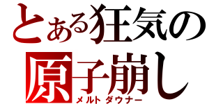 とある狂気の原子崩し（メルトダウナー）