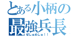 とある小柄の最強兵長（ぜしゅめしゅ！！）