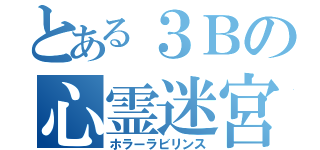 とある３Ｂの心霊迷宮（ホラーラビリンス）