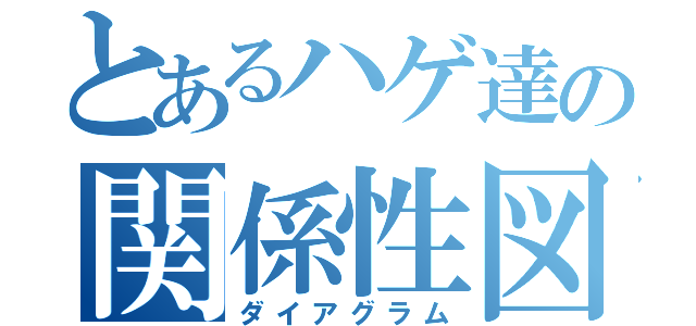 とあるハゲ達の関係性図（ダイアグラム）