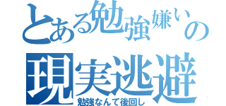 とある勉強嫌いの現実逃避（勉強なんて後回し）