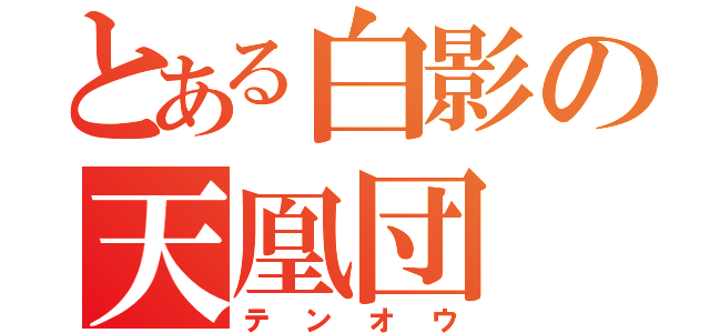 とある白影の天凰団（テンオウ）