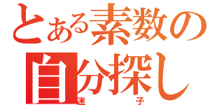 とある素数の自分探し（迷子）