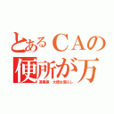 とあるＣＡの便所が万（満里亜　大便お漏らし）