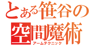 とある笹谷の空間魔術（アームテクニック）