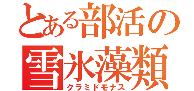 とある部活の雪氷藻類（クラミドモナス）