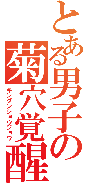 とある男子の菊穴覚醒（キンダンショウジョウ）