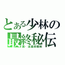 とある少林の最終秘伝（真・流星胡蝶剣）