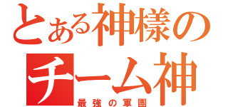 とある神樣のチーム神（最強の軍團）