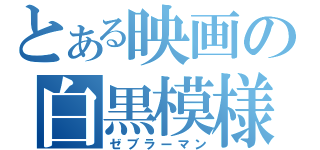 とある映画の白黒模様（ゼブラーマン）