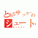 とあるサッカー選手のシュートシーン（かっこよく）