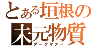 とある垣根の未元物質（ダークマター）