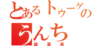 とあるトゥーゲンのうんち（超激臭）