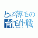 とある薄毛の育毛作戦（アートネイチャー）