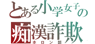 とある小学女子の痴漢詐欺（ホロン部）