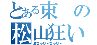 とある東の松山狂い（あひゃひゃひゃひゃ）