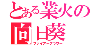 とある業火の向日葵（ファイアーフラワー）