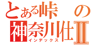 とある峠の神奈川仕様Ⅱ（インデックス）