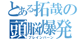 とある拓哉の頭脳爆発（ブレインバーン）