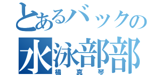 とあるバックの水泳部部長（橘真琴）