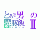 とある男の焼豚飯Ⅱ（生姜炒め）