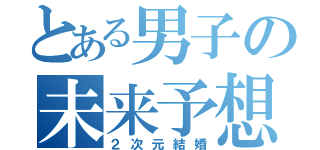 とある男子の未来予想図（２次元結婚）