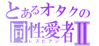 とあるオタクの同性愛者Ⅱ（レズビアン）