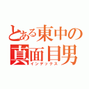 とある東中の真面目男（インデックス）