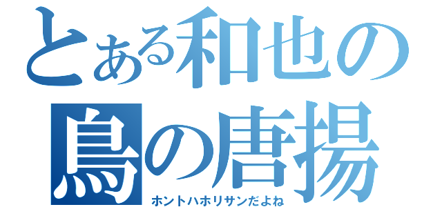 とある和也の鳥の唐揚げ（ホントハホリサンだよね）