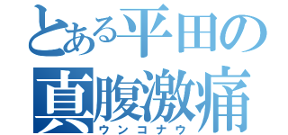 とある平田の真腹激痛（ウンコナウ）