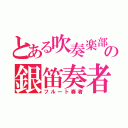 とある吹奏楽部の銀笛奏者（フルート奏者）