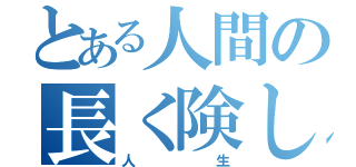 とある人間の長く険しい道（人生）