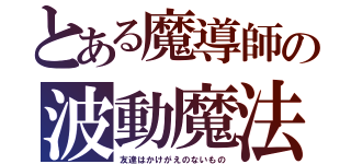 とある魔導師の波動魔法（友達はかけがえのないもの）