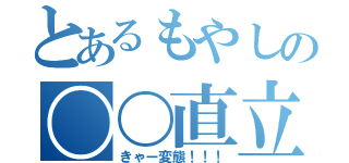 とあるもやしの〇〇直立（きゃー変態！！！）