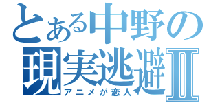 とある中野の現実逃避Ⅱ（アニメが恋人）