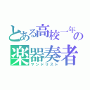 とある高校一年の楽器奏者（マンドリスト）