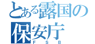 とある露国の保安庁（ＦＳＢ）